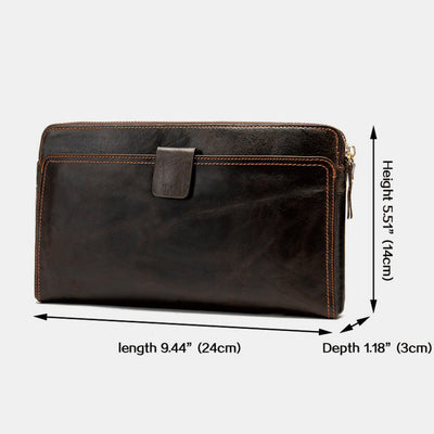 Large Capacity Genuine Leather Business Wallet