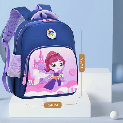 Backpack For Kids Cartoon Character Printing Lightweight Oxford Schoolbag