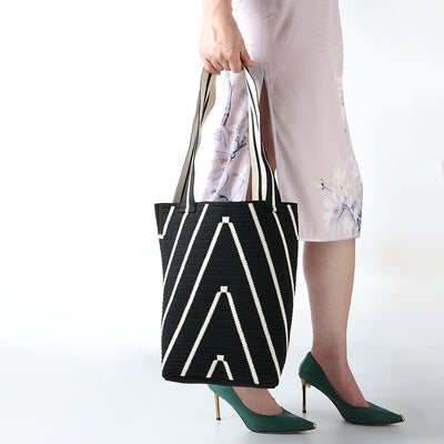 Women Knitted Handbag Women Large Capacity Simple Shoulder Bag