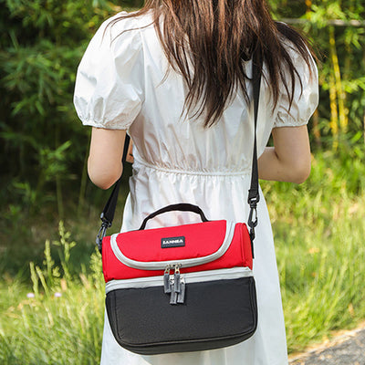 Cooler Bag For Outing Double Layer Insulation Crossbody Picnic Bag
