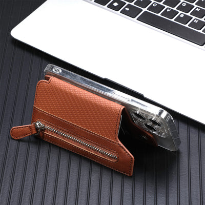 Wallet For Phone Creative Stick Clamshell Style Back Card Holder