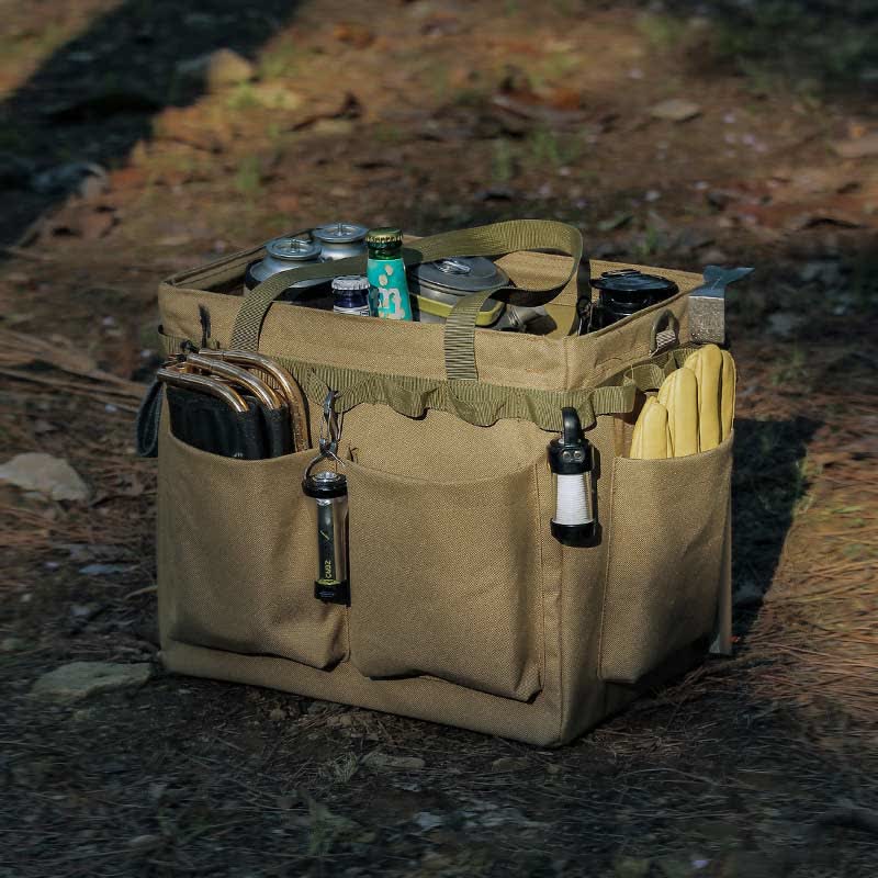 Collapsible Camping Tool Bag Garden Tool Organizer Storage Toolbag Handbag