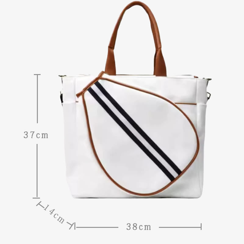 Padel Tennis Racket Bag Minimalist Leather Hand Held Sports Tote