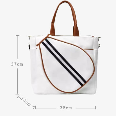Padel Tennis Racket Bag Minimalist Leather Hand Held Sports Tote