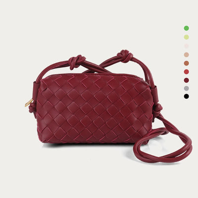 Crossbody Bag For Women Knitted Plaid Pattern Phone Bag