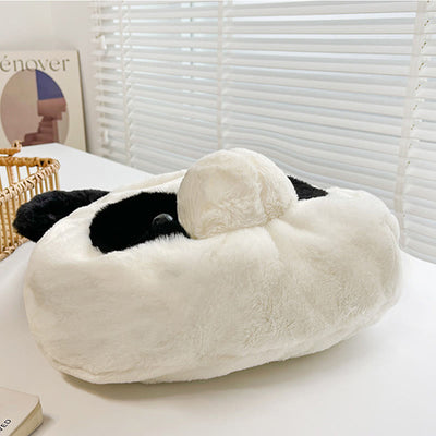 Cute Panda Shoulder Bag For Women Plush Underarm Bag