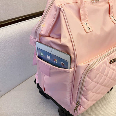 Detachable Travel Backpack Pull Rod Duffel Bag For Women Men