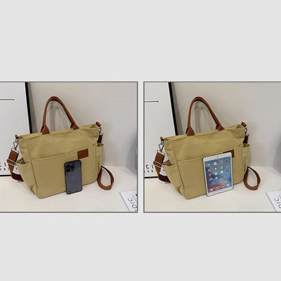 Simple Tote Bag For Women Daily Portable Canvas Crossbody Bag