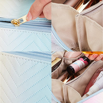 Cosmetic Bag For Women Travel Gradient Color Portable Makeup Bag