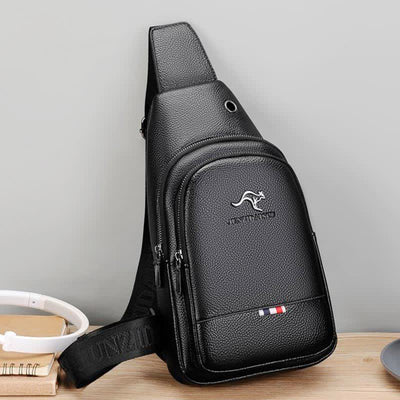 Small Crossbody Sling Bag for Men Leather Purses Chest Bag