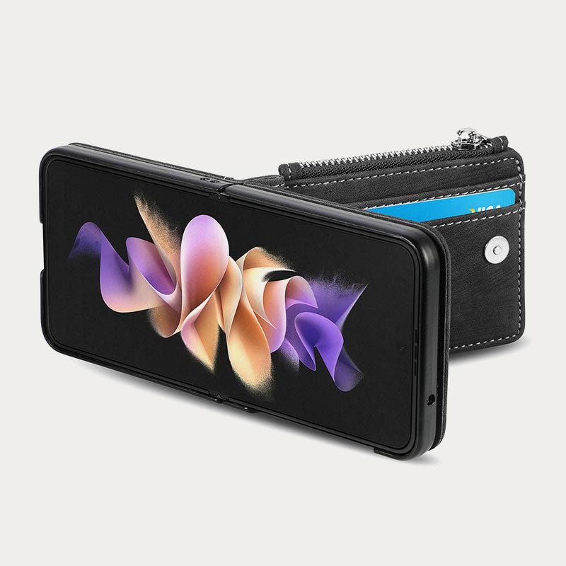 Phone Case For Z Flip 6 / Z Flip 5 2-In-1 Detachable Samll Wallet