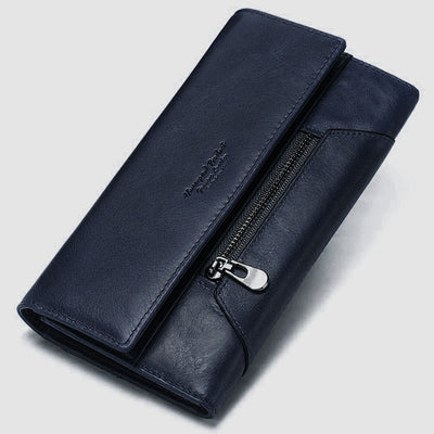 RFID Anti-Theft Multi-Card Genuine Leather Wallet