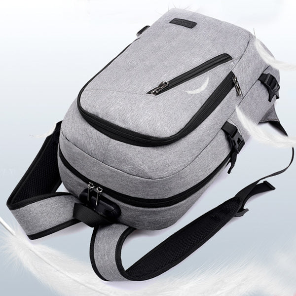 Anti-theft Travel Business Backpack with Lock and USB Charging Port