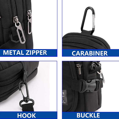 Waterproof Multifunction Solid Crossbody Bag