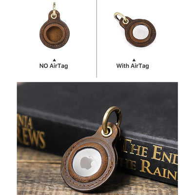 Functional Leather Airtag Keychain