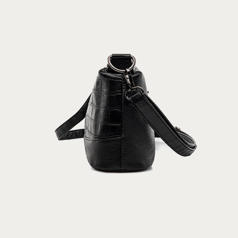 Simple Crossbody Bag For Women Crocodile Print Retro Daily Bag