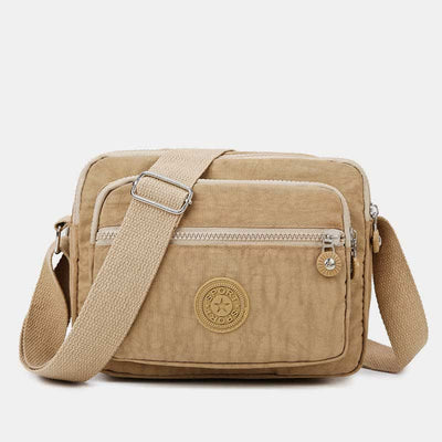 Waterproof Double Compartment Crossbody Bag Purse with Adjustable Shoulder Strap