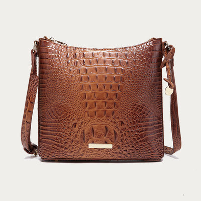 Crossbody Bag For Women Retro Crocodile Pattern Leather Dating Bag
