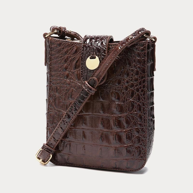Crossbody Bag For Women Retro Crocodile Pattern Phone Bag