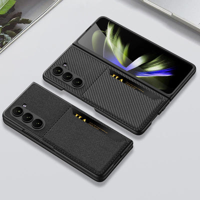 Samsung Z Fold 5 Foldable Clamshell Phone Case Card Holder Case