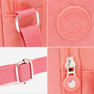 Lightweight Small Solid Color Crossbody Bag Multi-Pocket Cell Phone Purse