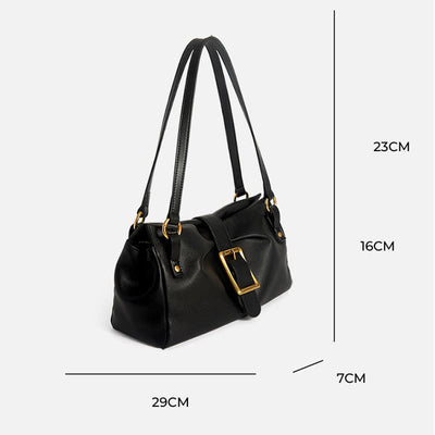 Retro Classic Underarm Bag For Women Genuine Leather Shoulder Purse