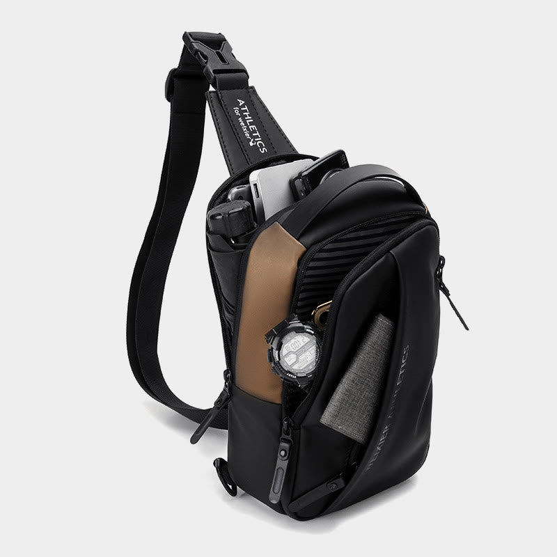 Waterproof Sling Bag Outdoor Casual Chest Bag for Hiking Cycling Traveling