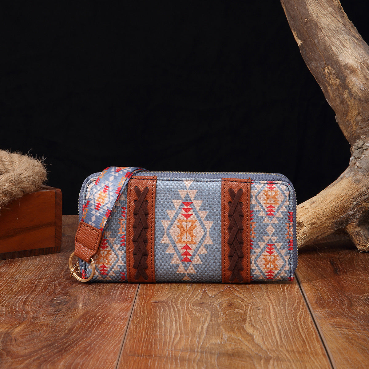 Bohemian Wallet Vintage Canvas Ethnic Style Small Clutch For Women