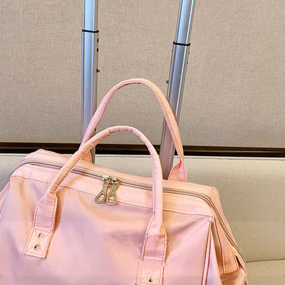 Detachable Travel Backpack Pull Rod Duffel Bag For Women Men