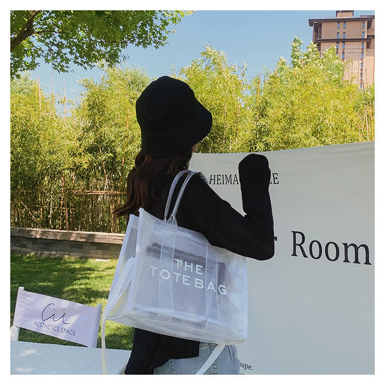 Tote Bag For Women Large Capacity Transparent PVC Crossbody Beach Bag
