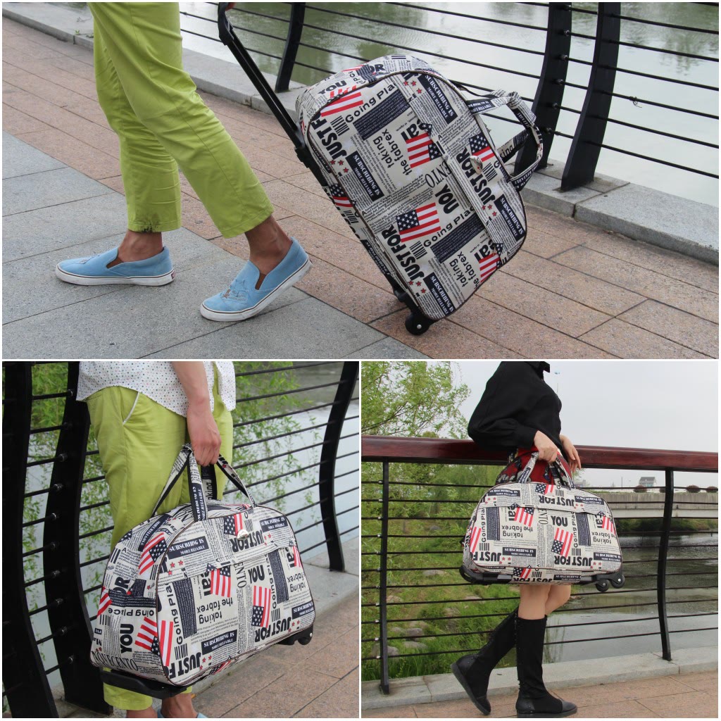 Multiple Style Pull Rod Travel Bag Waterproof Duffel Bag