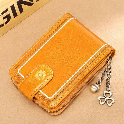 Genuine Leather RFID Multi-Slots Wallet Purse