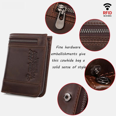 Large Capacity Bifold Retro Wallet