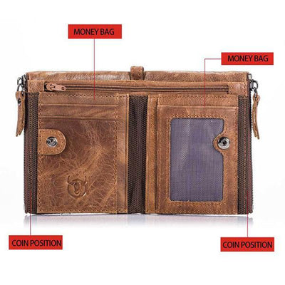 Genuine Leather Multifunctional Wallet