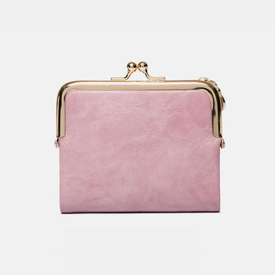 Multifunctional Bifold Vintage Kiss Lock Coin Purse