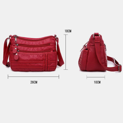 Multi-pocket Solid Crossbody Bag