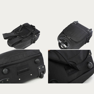 Solid Color Oxford Backpack Women Men Business Travel Trolley Case