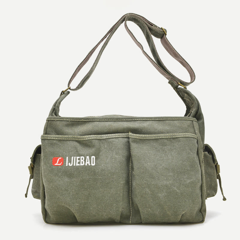 Messenger Bag For Men Vintage Canvas Large Crossbody Kit