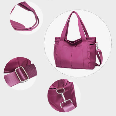 Tote for Women Large Capacity Multi-Pocket Nylon Work Shoulder Bag