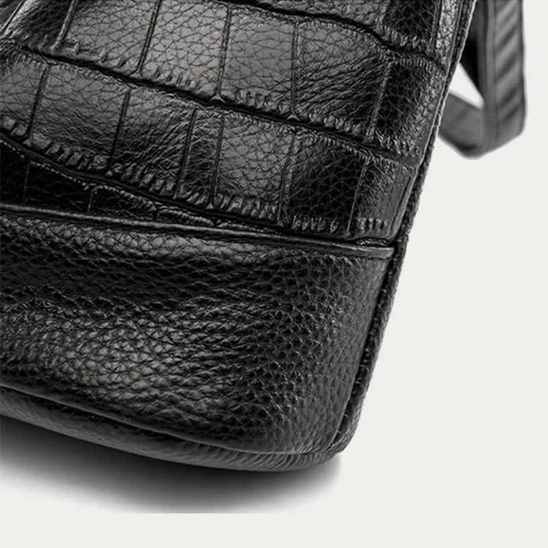 Simple Crossbody Bag For Women Crocodile Print Retro Daily Bag