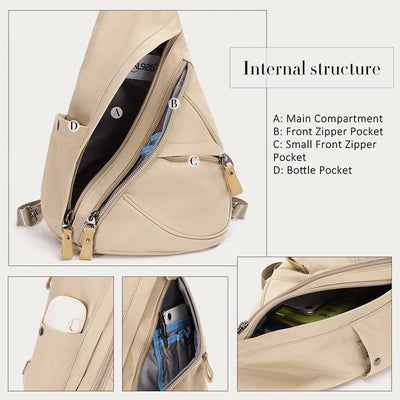 Casual Travel Canvas Sling Bag Daypack Shoulder Backpack For Women Men