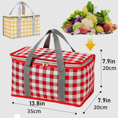 Cooler Bag For Outing Travel Thickened Aluminum Film Picnic Basket