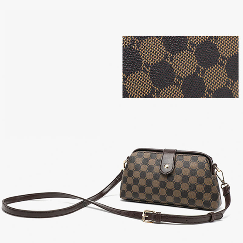 Crossbody Bag For Women Business Vintage Mixed Color Clip Bag