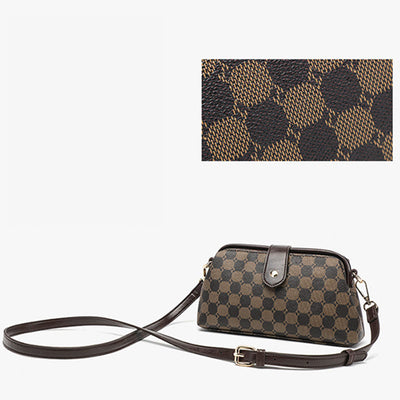 Crossbody Bag For Women Business Vintage Mixed Color Clip Bag