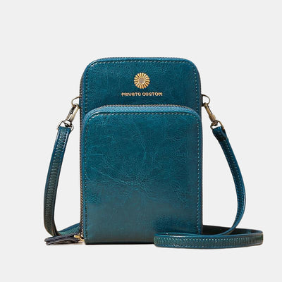 Sunflower Leather Phone Bag Multi-Slot Crossbody Mini Bag with Card Holder Coin Purses