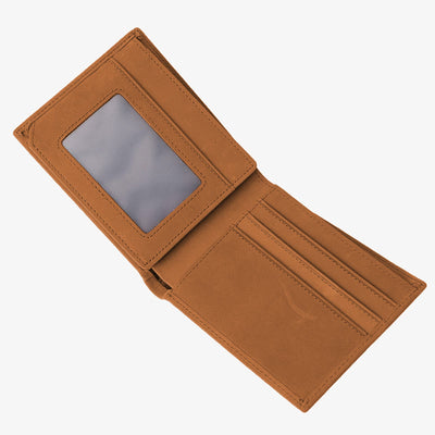 Thin Wallet For Family Laser Inscription Leather Purse Gift
