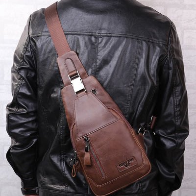 Vintage Genuine Leather Multi-function Sling Bag