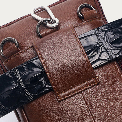 Small Messenger Bag For Men Business Genuine Leather Portable Bag