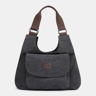 Multi-Pocket Hobo Handbag Casual Canvas Tote Purse Shoulder Bag