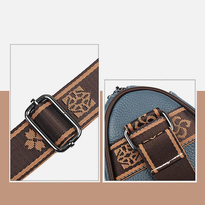 Retro Lady Underarm Bag Wide Strap Simple Women Crossbody Bag